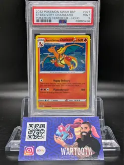 PSA 9 MINT Special Delivery Charizard Promo Holo Pokemon Card SWSH075 - Image 1