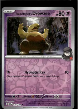 Pokemon Team Rocket’s Drowzee 079/182 Destined Rivals Reverse Holo 2 Card Lot - Image 1