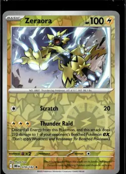 Pokemon Zeraora 078/182 Destined Rivals Reverse Holo Rare 2 Card Lot - Image 1