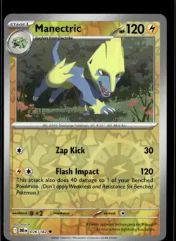 Pokemon Manectric 076/182 Destined Rivals Reverse Holo Uncommon 2 Card Lot - Image 1