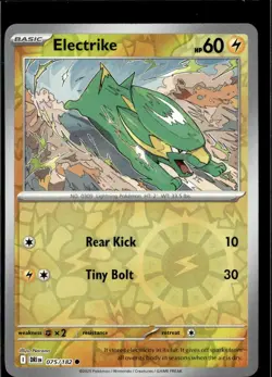 Pokemon Electrike 075/182 Destined Rivals Reverse Holo Common 2 Card Lot - Image 1
