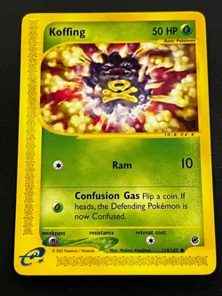 Koffing 114/165 - Expedition Vintage Regular Pokemon TCG Card LP e-Reader - Image 1