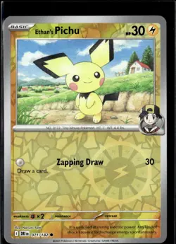 Pokemon Ethan’s Pichu 071/182 Destined Rivals Reverse Holo Common 2 Card Lot - Image 1