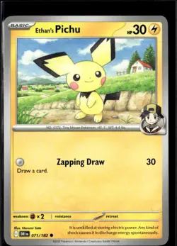 Pokemon Ethan’s Pichu 071/182 Destined Rivals Non Holo Common 2 Card Lot - Image 1