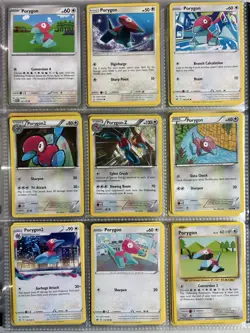 Pokemon Card Species Set Lot - 9x Unique Cards / Porygon Family 3 - Image 1