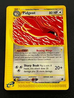 Pidgeot 59/165 - Expedition Rare Vintage Pokemon TCG Card LP e-Reader - Image 1
