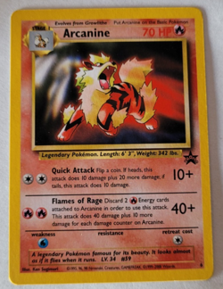 Black Star Promo Arcanine #6 Pokemon Card WOTC 1999 NM - Image 1
