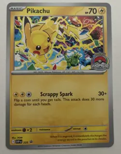 Pokemon Pikachu Promo 2025 World Championships SVP EN 225 Pokemon Card Worlds - Image 2