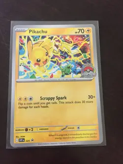 Pokemon Pikachu Promo 2025 World Championships SVP EN 225 Pokemon Card Worlds - Image 1