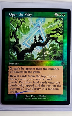 2023 MTG Magic The Gathering MAT The Aftermath Retro Frame Foil #73 Open the Way - Image 1