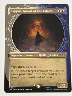 MTG Lord of the Rings Pippin, Guard of the Citadel Showcase 0326 NM Rare - Image 1