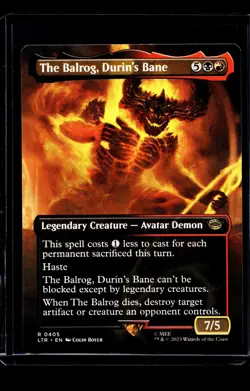 MTG Magic The Gathering Lord of the Rings Borderless The Balrog Durin's Bane - Image 1