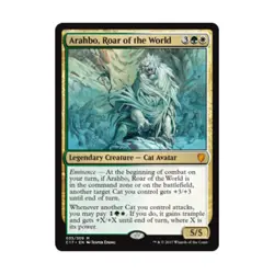 WOTC MTG Commander 2017 Arahbo, Roar of the World (MR) (Foil) VG - Image 1