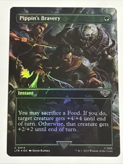 MTG Lord of the Rings Pippin's Bravery Borderless Foil 0414 NM - Image 1