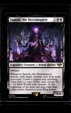 2023 MTG Magic The Gathering LOTR Lord of the Rings #106 Sauron the Necromancer - Image 1