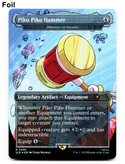 Piko Piko Hammer - Hammer of Nazahn (Rainbow Foil) [Secret Lair x Sonic] MTG - Image 1