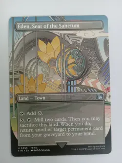 Borderless EDEN, SEAT OF THE SANCTUM mtg NM-M Final Fantasy MINT!! - Image 1