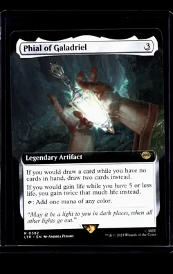 MTG Magic The Gathering LOTR Lord of the Rings Extended Art Phial of Galadriel - Image 1