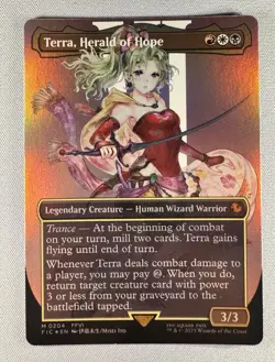 Terra, Herald of Hope (Borderless) Commander: Final Fantasy Foil MTG Mint - Image 1