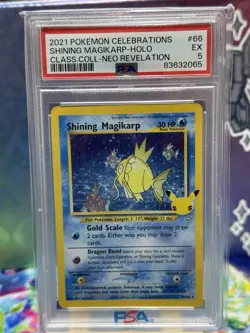 2021 POKEMON CELEBRATIONS CLASSIC COLLECTION 66 SHINING MAGIKARP-HOLO PSA 5 - Image 1