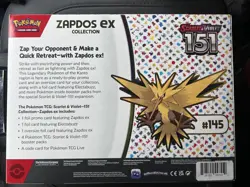 LOT OF 3!! Pokemon TCG Scarlet & Violet 151 Zapdos ex Box - NEW, FACTORY SEALED - Image 3