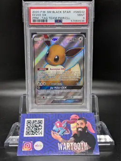 2020 Pokemon SM Black Star Promo Eevee GX #SM242 PROMO TAG Team PSA 9 SM 242 - Image 1