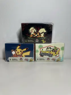 Pokemon World Championships 2025 Anaheim All 3 Double Deck Box Bundle In Hand - Image 1