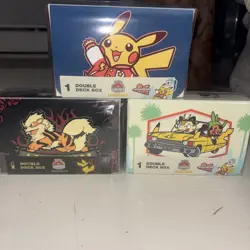 Pokemon World Championships 2025 Anaheim All 3 Double Deck Box Bundle In Hand - Image 1