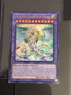 Yugioh Rainbow Overdragon LDS1-EN101 Ultra Rare 1st Edition NM - Image 1