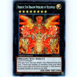 Yugioh Hieratic Sun Dragon Overlord of Heliopolis CT09-EN004 Secret Rare - NM 💎 - Image 1