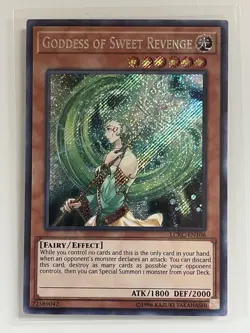 Yugioh Goddess of Sweet Revenge LCKC-EN106 Secret Rare 1st Ed LP - Image 1