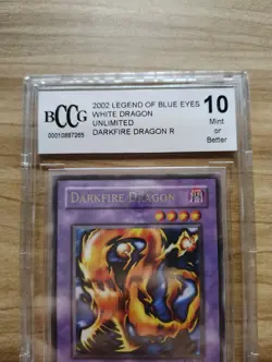 Yugioh BCCG 10 Mint - Darkfire Dragon - Rare - LOB-019 - Image 3