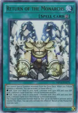 1x Return of the Monarchs - MP14-EN173 - Ultra Rare - 1st Edition LP YuGiOh! Me - Image 1
