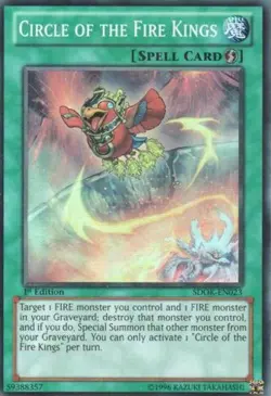 Circle of the Fire Kings - SDOK-EN023 - Super Rare - 1st Edition LP YuGiOh! Sta - Image 1