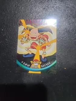 POKEMON Topps Card #122 MR. MIME Non Holo Blue Logo Near Mint TV Animation 2000! - Image 1