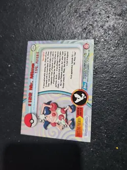 POKEMON Topps Card #122 MR. MIME Non Holo Blue Logo Near Mint TV Animation 2000! - Image 2