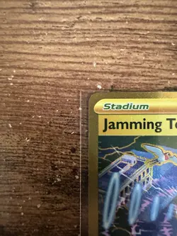 Pokemon TCG Jamming Tower Destined Rivals Gold Trainer Card 243/182 Holo - Image 2