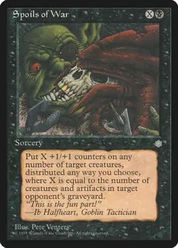 Spoils of War NM/M Ice Age Black Sorcery Mtg Magic English Regular - Image 1