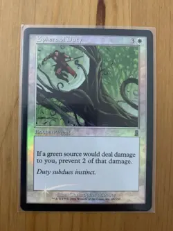 Sphere of Duty- FOIL- Odyssey- Magic the Gathering MTG- NEAR MINT - Image 1