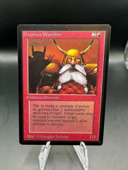 MTG MAGIC THE GATHERING BETA DWARVEN WARRIORS - Image 1