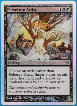 Persecute Artist FOIL Unhinged NM Black Uncommon MTG CARD (ID# 500426) ABUGames - Image 1