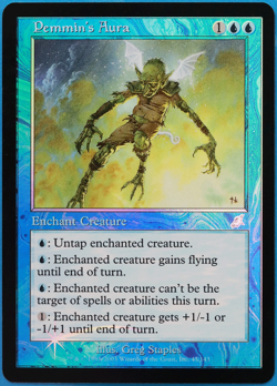 Pemmin's Aura FOIL Scourge NM Blue Uncommon MAGIC MTG CARD (ID# 500425) ABUGames - Image 1
