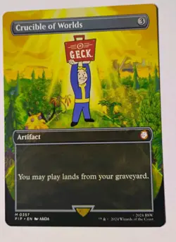 Crucible of Worlds MTG, Fallout (PIP), Borderless, Mythic Rare Artifact - Image 1