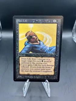 MTG MAGIC THE GATHERING BETA DRAIN LIFE - Image 1