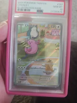 2024 POKEMON SV TWILIGHT MASQUERADE #187/167 CHANSEY ILLUSTRATION RARE PSA 10 - Image 1