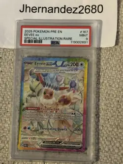 2025 Pokemon Eevee ex Special Illustration Rare PSA 9 Mint - Image 1