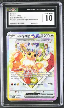 2025 Pokemon Prismatic Evolutions Eevee GX Black Star Promo #174 SPC CGC 10 - Image 1