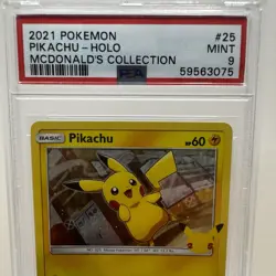 2021 POKEMON MCDONALD'S COLLECTION #25/25 PIKACHU HOLO - PSA 9 MINT - Image 2
