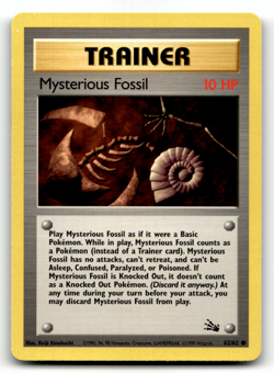 Pokemon TCG - Mysterious Fossil 62/62 - Fossil Set Wizards 1999 - Image 1
