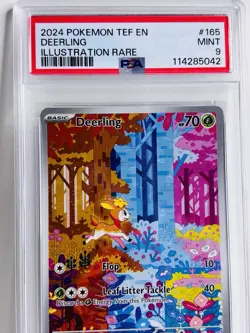 2024 POKEMON TEF EN-TEMPORAL FORCES ILLUSTRATION RARE #165 DEERLING PSA 9 - Image 1